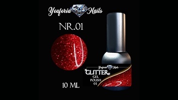Glitter Gel Polish Nr.01 10ml